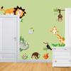 New Zoo Series Giraffe Rhino Monkey Lion Wall Stickers for Children Room Living Room Bedroom Backdrop