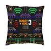 Through Ages Donkey Kong Pillow Case 45x45cm Home Decorative Cute Arcade Game Cushions for Sofa Square Pillowcase
