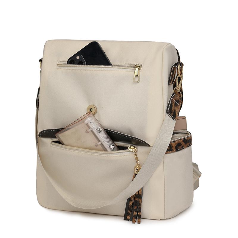 Рюкзак большой вместимости, женская сумка двойного назначения через плечо с леопардовым принтом, школьный рюкзак для школьников