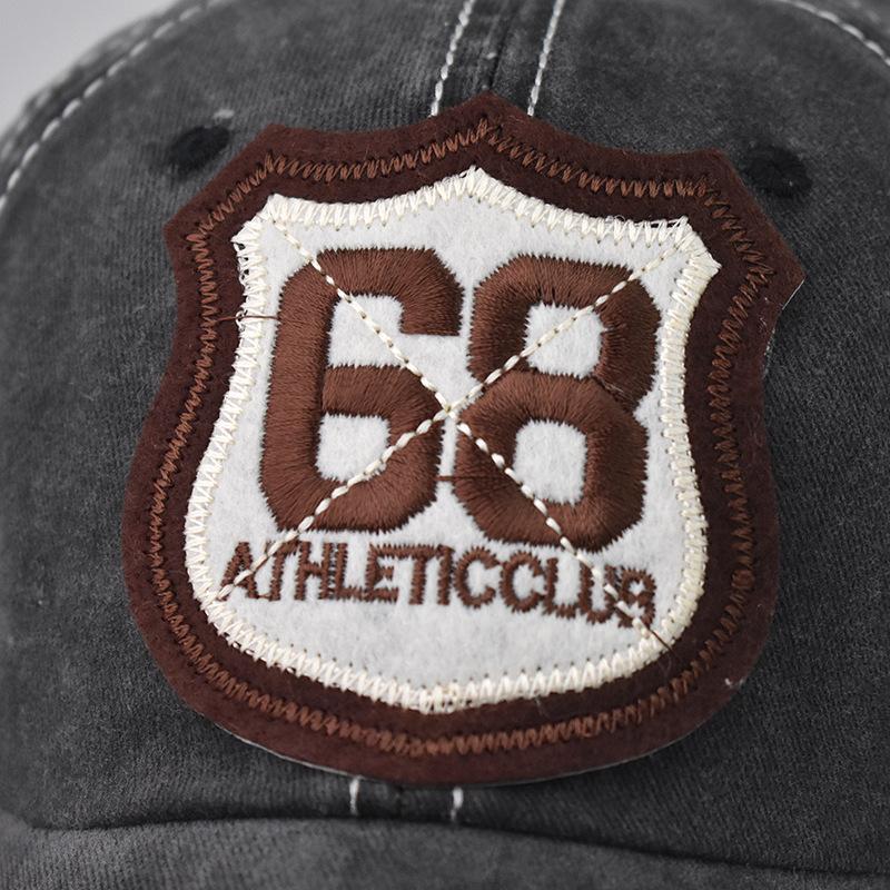 Стиранная хлопковая новая бейсболка с вышитыми буквами 68 старая стираная кепка шляпа от солнца для улицы