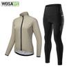 Wosawe Women Windproof Reflective Cycling Jacket MTB Bicycle Long Sleeve Windbreaker Bike Lightweight Windbreaker Suits Sports Coat Slim Tights