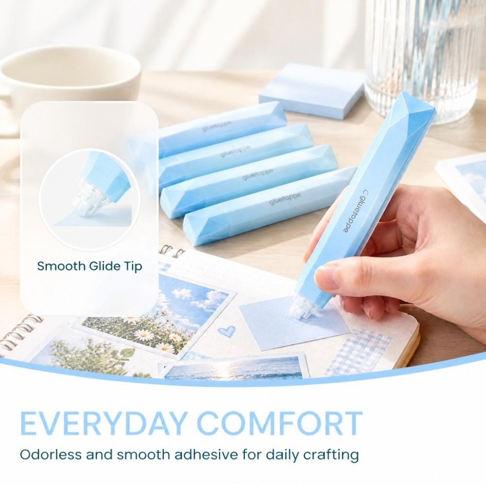 4pcs 6mm Width Adhesive Dot Dispenser Odorless Glue Tape Roller Scrapbooking