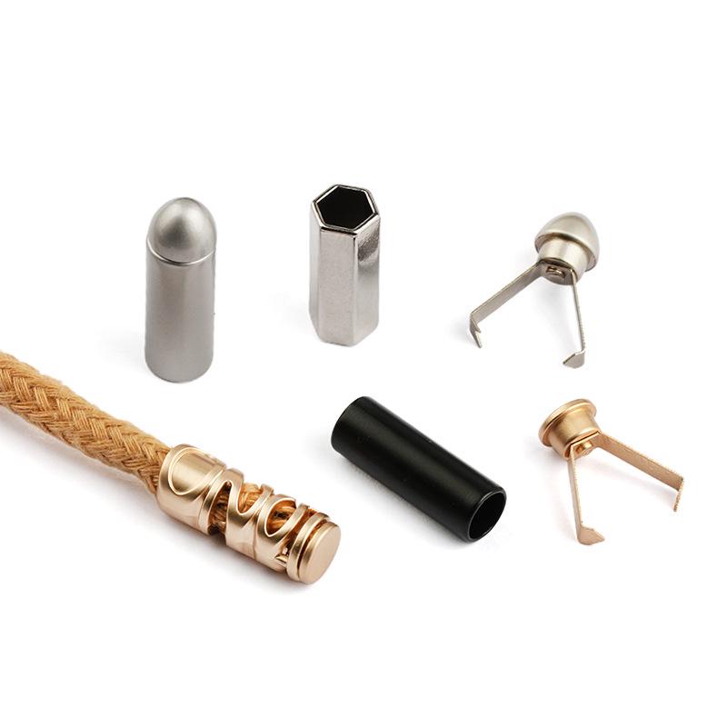 Metal Bell Clip Cord Pendant for Down Jackets and Hoodies with Removable Stopper Button