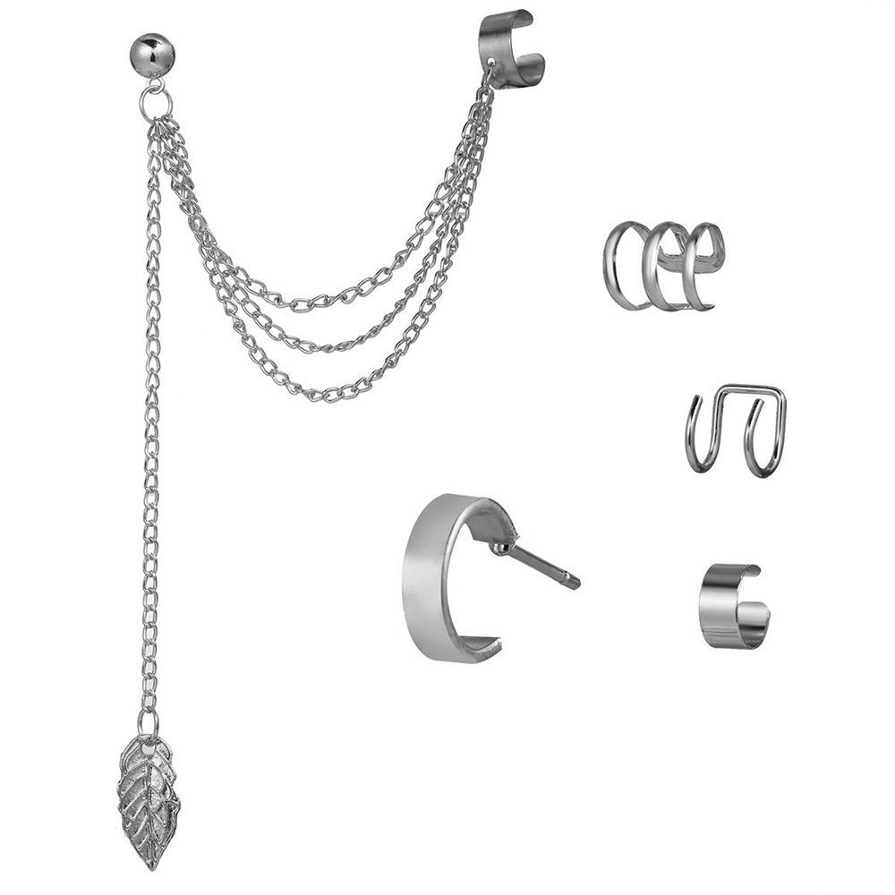 Creative Alloy Ear Clip Set: No Piercing Required, Simple Design