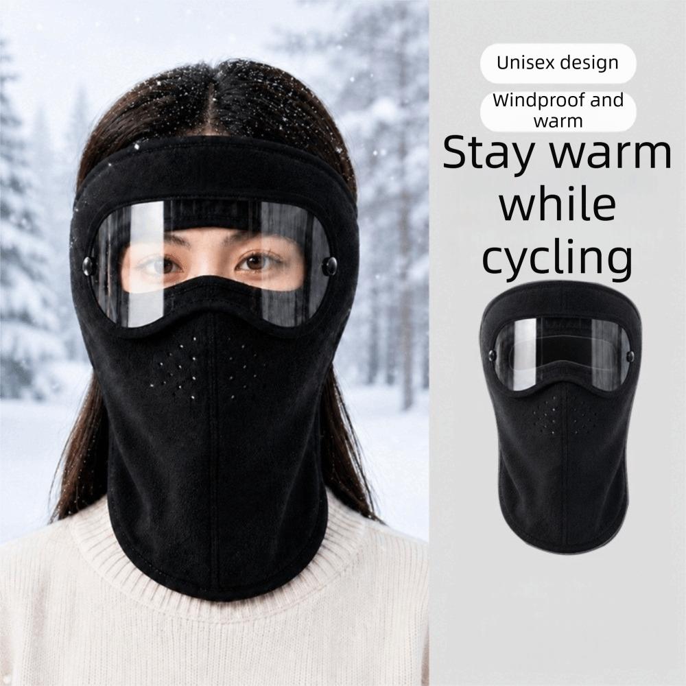 Plush Full Face Cover Soft Goggles Mask Ear Protection Winter Cycling Mask Cold Weather