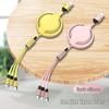 Yuhe Retractable Silicone Fast Charging Cable: One-to-Three for Apple & Huawei with Custom Logo