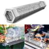 6/12 Inch BBQ Stainless Steel Smoker Grill Tube Perforated Mesh Filter Gadget Pellet Smoking Generator Hexagon Spice Smoked Box