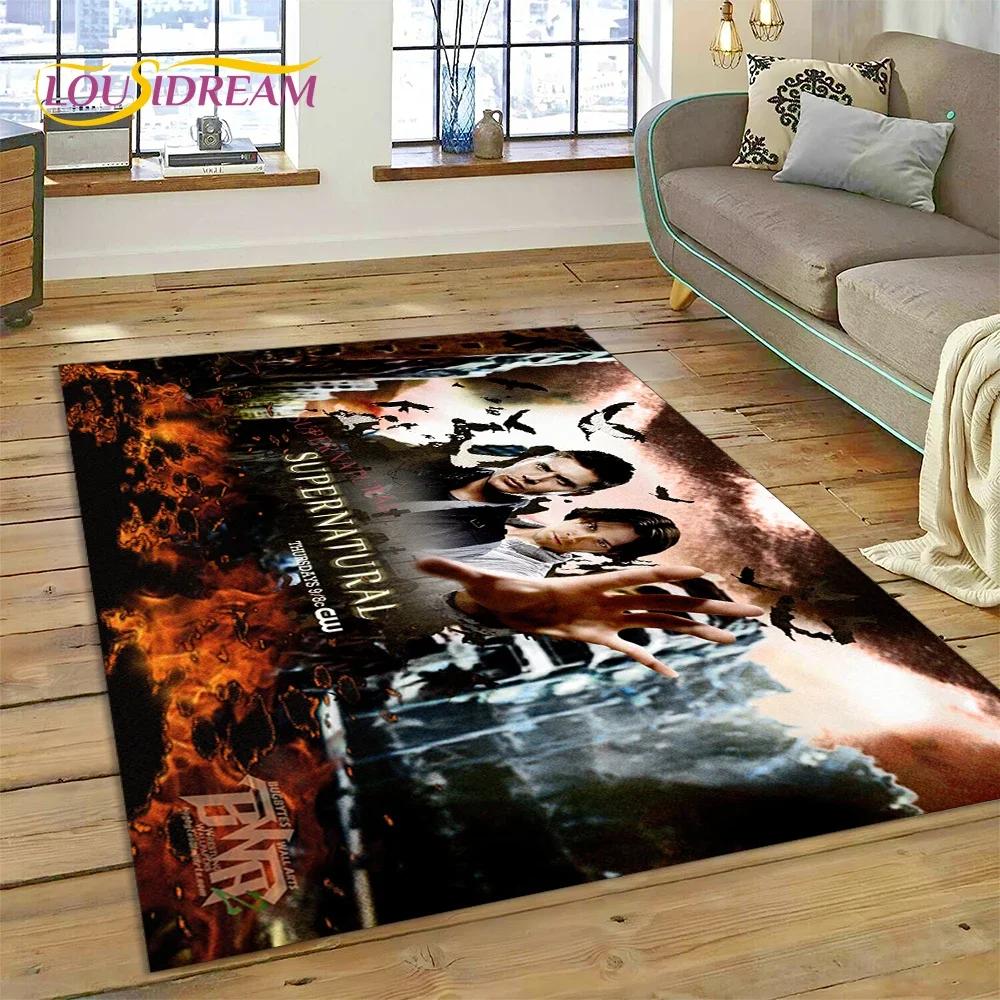 SPN Новейший Ковер с 3D-изображением Дина и Сэма из Сверхъестественного для Спальни, Гостиной, Дома, Декор для Дивана, Детская Игровая Большая Декоративная Напольный Коврик