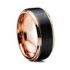 Новая мода 8 мм цвета розового золота кольца из нержавеющей стали черные матовые мужские и женские вечерние обручальные кольца ювелирные изделия размер 6-13