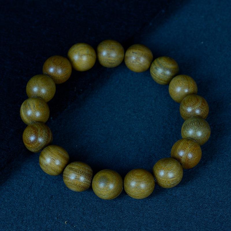 Браслет из 108 бусин из аргентинского зеленого сандала для мужчин и женщин - ручная работа, буддийская нить с прямым волокном.