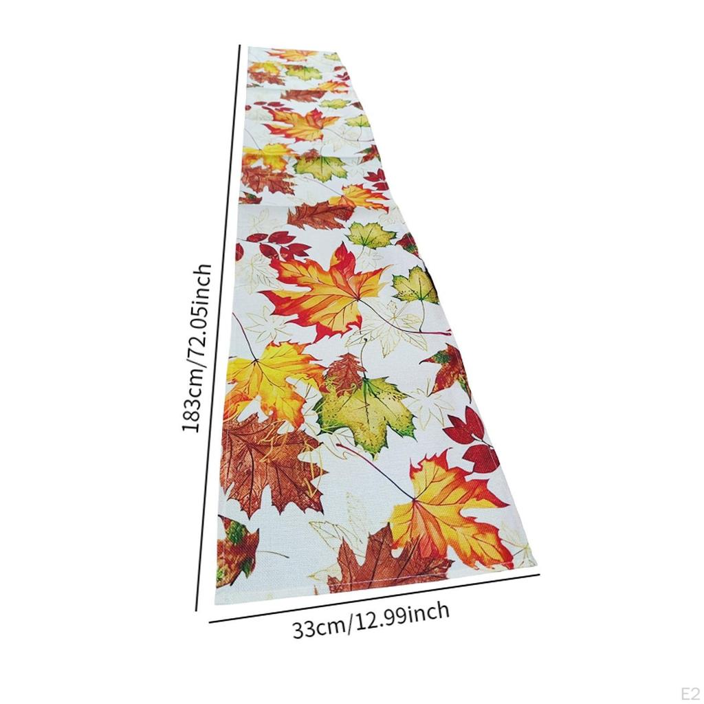 Дорожка для стола на День благодарения, скатерть с осенними кленовыми листьями, декоративная крышка, длина 72 дюйма