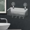 Bathroom Organizer with Suction Cup Shower Shelf No Required Convenient Basket for And