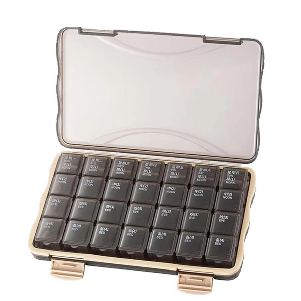 Новый Еженедельный Органайзер для Таблеток 3/4 Раза в День, Ежедневный Контейнер для Таблеток на 7 Дней, Большой Дорожный Футляр для Таблеток с 21/28 Отделениями для Хранения Лекарств