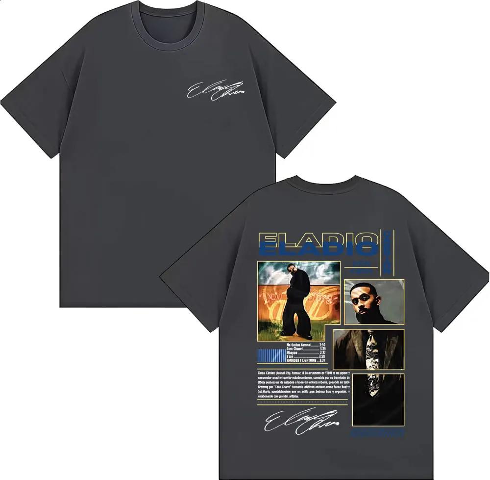 Rapper Eladio Carrion Don Kbrn Album  Merch Tshirts Unisex Women Fashion Trend Gothic Tshirt High Quality Cotton T Shirt