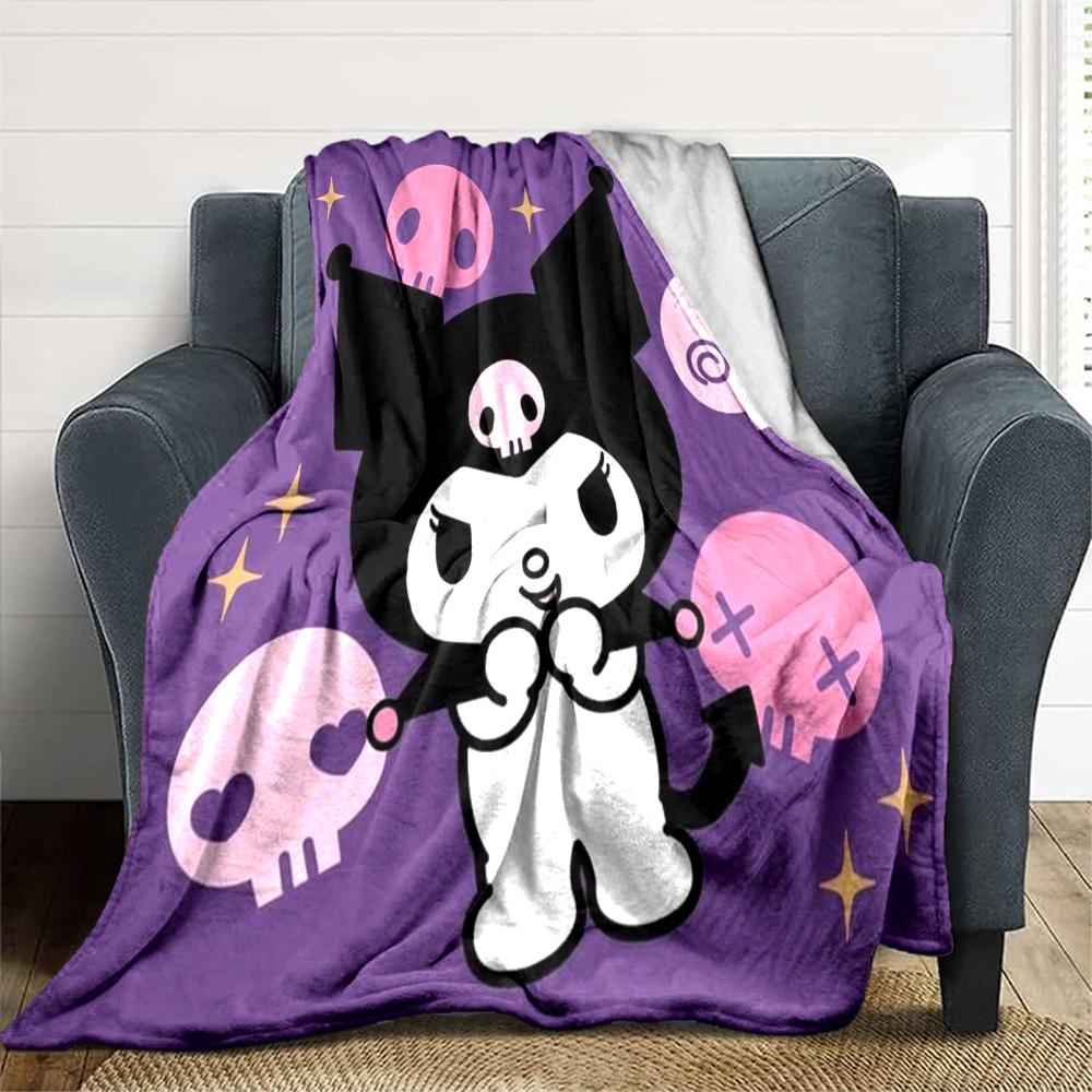 Ghostly Halloween Fun Flannel Blanket Super Soft Warm Cozy Blanket For Sofa Bed Office Travel Allseason Home Decor Gift