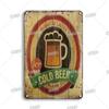 Tin Sign Beer Slod Here Vintage Metal Plaque Retro Metal Plate Funny Drink Vintage Iron Poster for Pub Club Man Cave Bar Decor