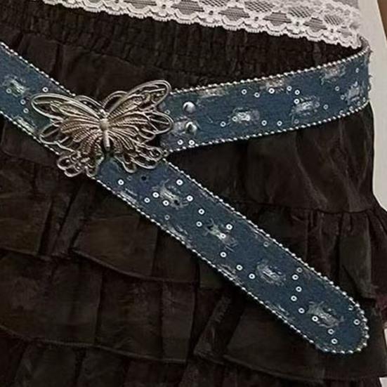 Женский широкий ремень однотонного дизайна с пряжкой-бабочкой, универсальный ремень для платья, рубашки