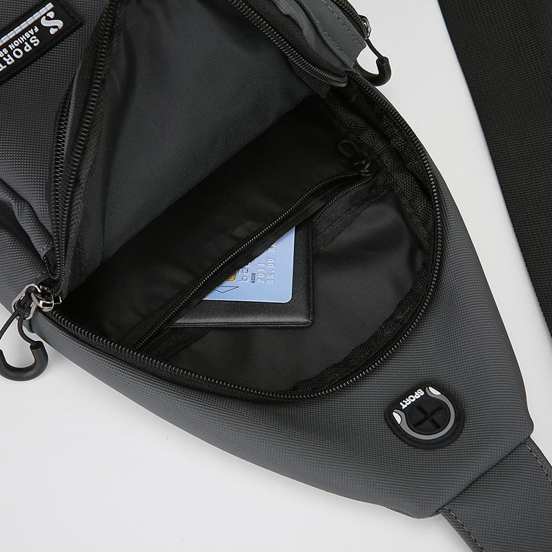 Водонепроницаемая нейлоновая нагрудная сумка - мужской рюкзак-слинг через плечо, компактная наплечная сумка-мессенджер, дорожный и походный рюкзак для активного отдыха