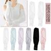 2PCS/Pair Soft Loose Ice Silk Sleeves Long Length UV Protection Sleeves  Summer