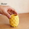 Подставка для ручек с гладкой поверхностью, 3D-печатная в форме ананаса, Держатель и горшок для растений 2-в-1, Ярко-желтые ручки, Стакан с ромбовидной текстурой, Многофункциональный контейнер