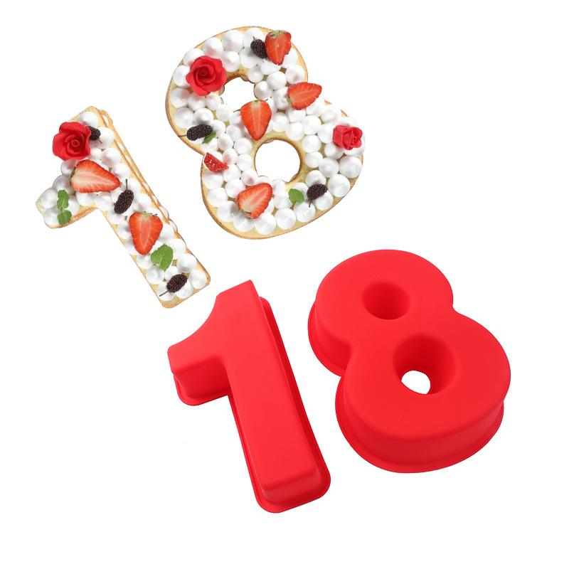 10-дюймовая форма для торта в форме цифр 0-9, форма для самостоятельного украшения торта, силиконовые формы для шоколада на день рождения, праздники, годовщины