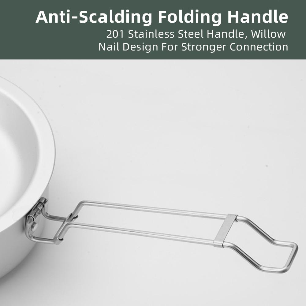 Набор походной посуды из высокотвердого оксидированного алюминия, походные кастрюли и сковороды, компактный и удобный для кемпинга и