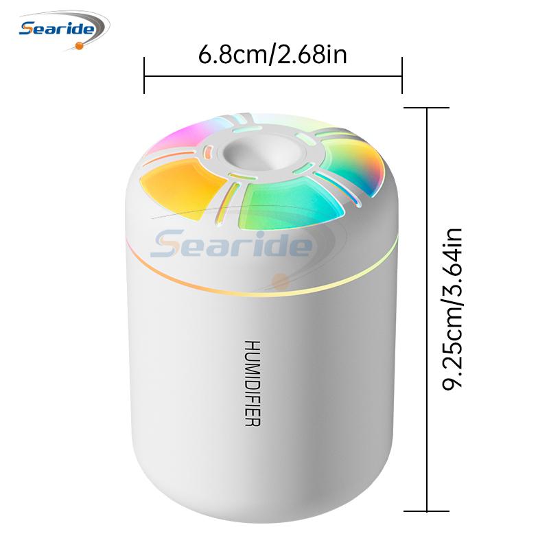 Searide Mini Air Humidifier USB 180ML Aroma Diffuser Essential Oil Purifier Aromatherapy Color Lights For Car Home Bedroom