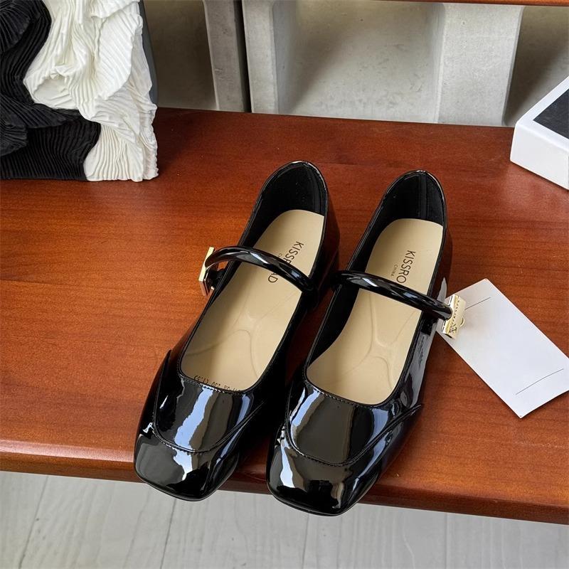 Fashionable and Comfortable Spring Round Head One Strap Mary Jane Shallow Mouth Red Single Shoes Female