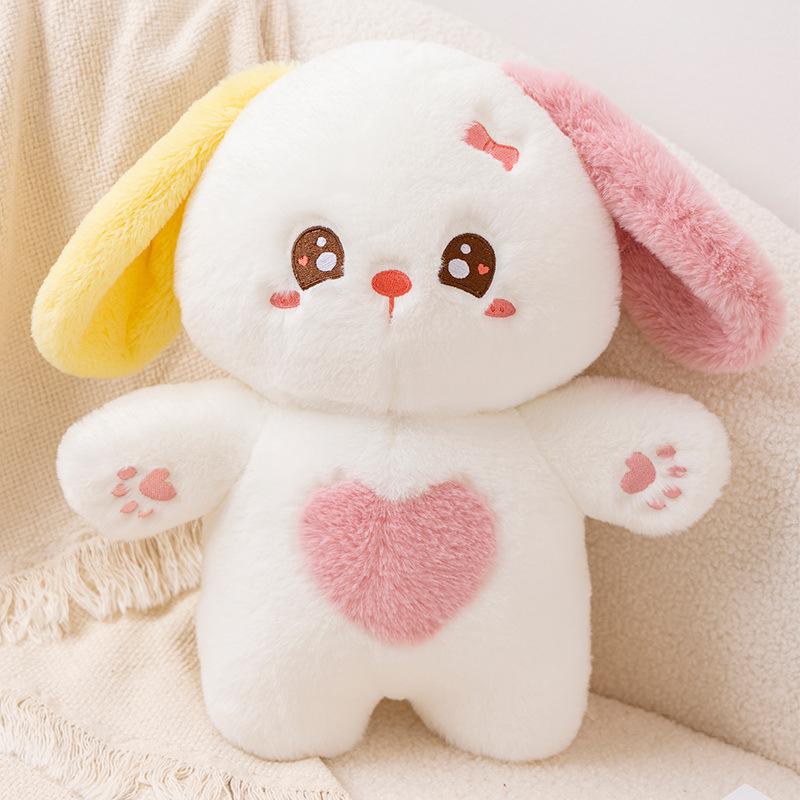 38cm Cuddle Animal Puppy Cat Bear Doll Cute Soft Rabbit Fur Healing Plush Toy Companion Dolls