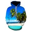 New Autumn New Men's Funny Casual Pullover 3D Printing Cool Sunny Beach Street Women's Hoodie All-match Tops