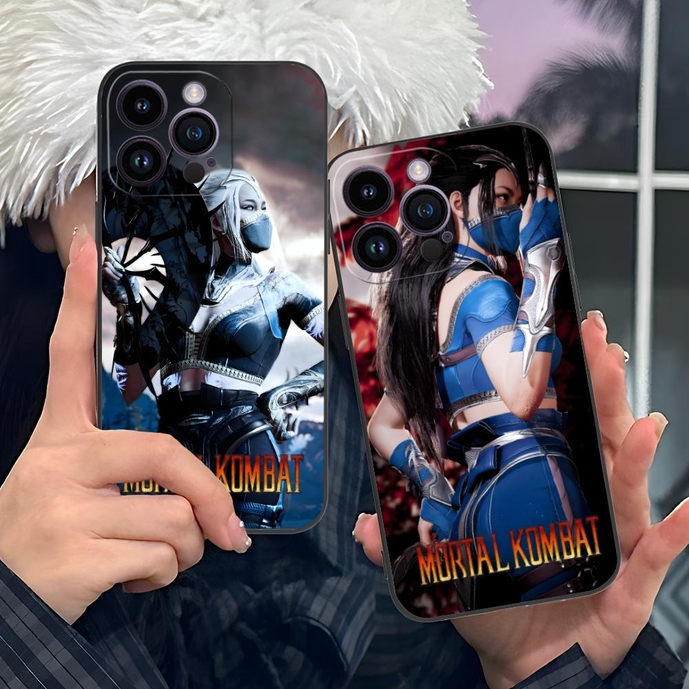 Чехол для мобильного телефона Mortal Kombat Kitana для iPhone 16 15 14 13 12 11 X XR XS 8 7 Pro Max Plus Mini Черный Чехол-Оболочка для Телефона