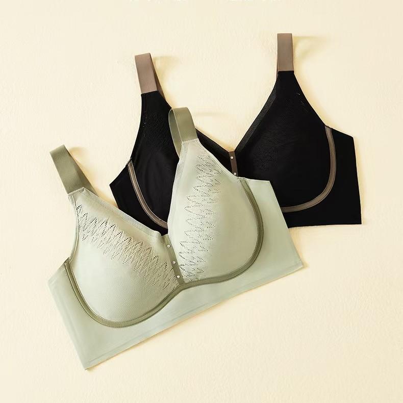 Adjustable large breasts and small underwear with non-marking breasts, anti-sagging bra, no steel ring, women