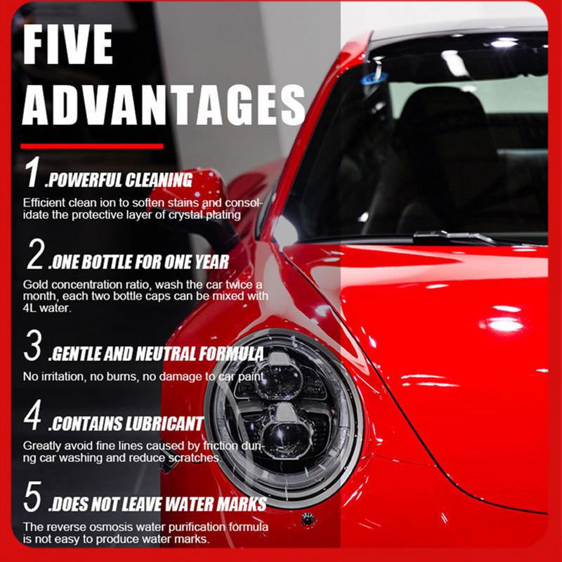 Автомобильная пена для удаления жидких загрязнений 100 мл Высокопенящийся многофункциональный высококонцентрированный шампунь для глубокой очистки и восстановления автомобиля