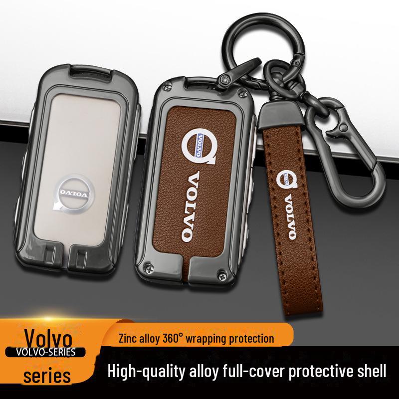 Чехол для ключа Volvo для XC60 и S90: Чехол для автомобильных аксессуаров для XC90, XC40, S60L - в комплект входит сумка с пряжкой