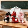Exquisite Cartoon Horse Keychain Craftsmanship With Scarf Pony Plush Doll Stuffed Black Simulation Horse Toy Room Decoration