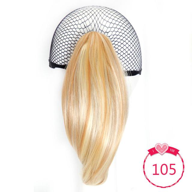 Straight Short Synthetic Ponytails For White Golden White Brown Black Ponytail
