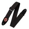 Leathers Signature Series Cotton Guitar and Adjustable Black Levy's Strap, Durable, Comfortable, - (MSSC8-BLK)