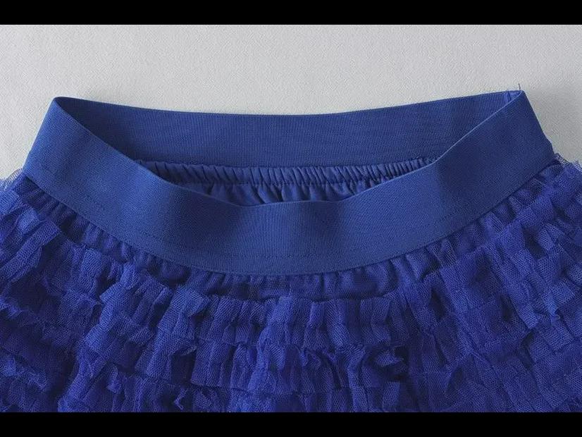 Весна и осень 2023 Белая юбка-фея из плиссированной марли для женщин