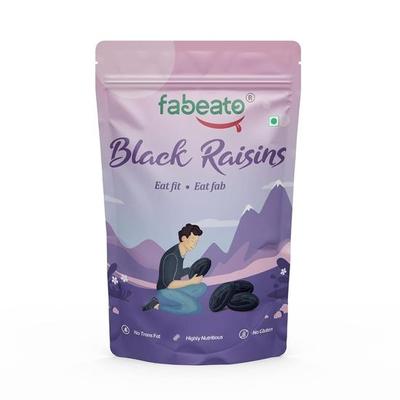 Изюм Fabeato Premium Afghani Black (Без косточек) 200 грамм|Кали Кишмиш|Высокое содержание антиоксидантов-свежий, 200 грамм