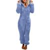 2020 European and American Autumn/Winter Fleece-Lined Hooded Jumpsuit Pajamas for Family