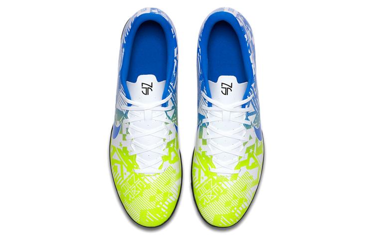 Nike Vapor 13 Club Njr Tf Искусственное покрытие Белый/Вольт/Черный/Гонщик Синий Желтый AT8000-104