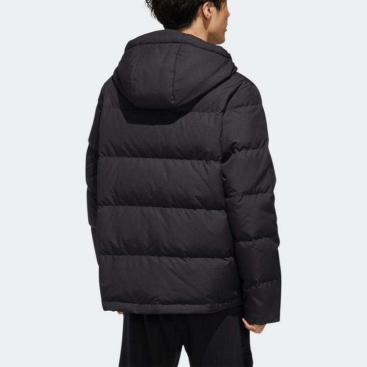 Adidas Neo M Hp Пуховик Спортивная зимняя мужская верхняя одежда с капюшоном Черный GJ8968