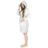 Women's warm bathrobe with hood, long soft housecoat, birthday gift