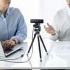 Sanwa Supply Conference USB Skype Black Wide-Lens Webcam, Connection, 150° Ultra-Wide Angle, Built-in Microphone, Compatible, CMS-V43BK