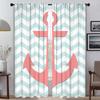 Anchor Modern Living Room Шторы для камеры Жалюзи Шторы Оконные шторы для комнаты 2 Панель Хэллоуин Украшение Раздел Ребенок