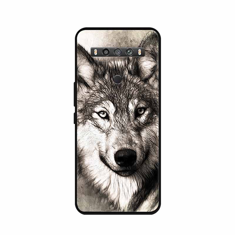 Для TCL 10 5G UW Чехол Животные Силикон ТПУ Мягкая Крышка Телефон Coque Для TCL 10 SE TCL10 5G UW Capa Ударопрочный Мультяшный Волк Funda