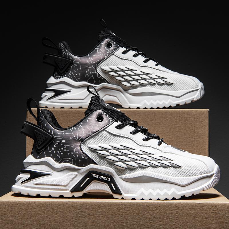 Модная уличная спортивная обувь для бега трусцой, уличная обувь из дышащей сетки с плетением «флайнит», на шнуровке, с амортизацией, кроссовки для бега для мужчин