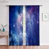 Мечтательный пейзаж звездного неба, 3D-печатные шторы из полиэфирного волокна, индивидуальные шторы, подходят для спальни, украшения гостиной