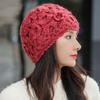 Handmade Crochet Beanie Solid Color Hollow Out Skull Cap Casual Knitted Hat