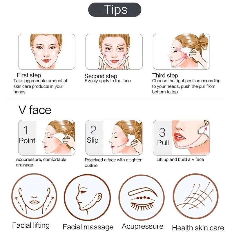 Натуральный смоляной нефритовый камень Гуаша Гуаша Скребок Массажер для лица Тела Лица Подтяжка кожи Удаление морщин Красота СПА Уход Инструменты